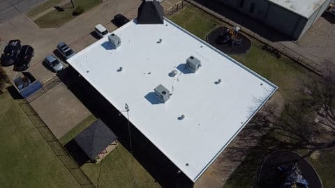 Silicone Roof System Project in Irving Texas image